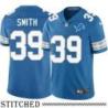 Detroit Lions #39 DeAngelo Smith Blue Home Jersey