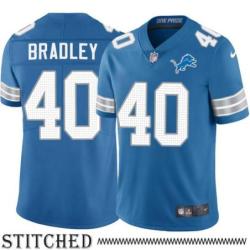 Detroit Lions #40 Jon Bradley Blue Home Jersey