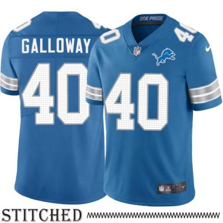 Detroit Lions #40 Duane Galloway Blue Home Jersey