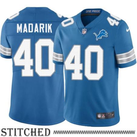 Detroit Lions #40 Elmer Madarik Blue Home Jersey