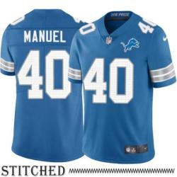 Detroit Lions #40 Marquand Manuel Blue Home Jersey