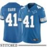 Detroit Lions #41 Terry Barr Blue Home Jersey