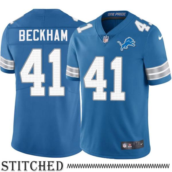 Detroit Lions #41 Tony Beckham Blue Home Jersey