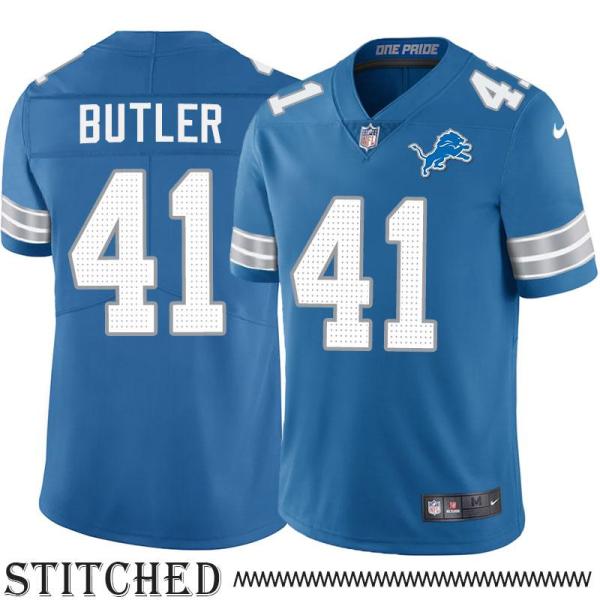Detroit Lions #41 Crezdon Butler Blue Home Jersey