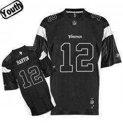 Percy Harvin Youth Football Jersey -#12 Minnesota Youth Jersey(Black)