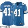 Detroit Lions #41 Lamar Gordon Blue Home Jersey