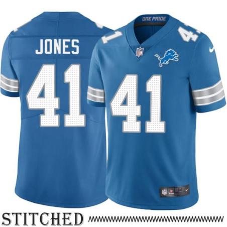 Detroit Lions #41 Chris Jones Blue Home Jersey