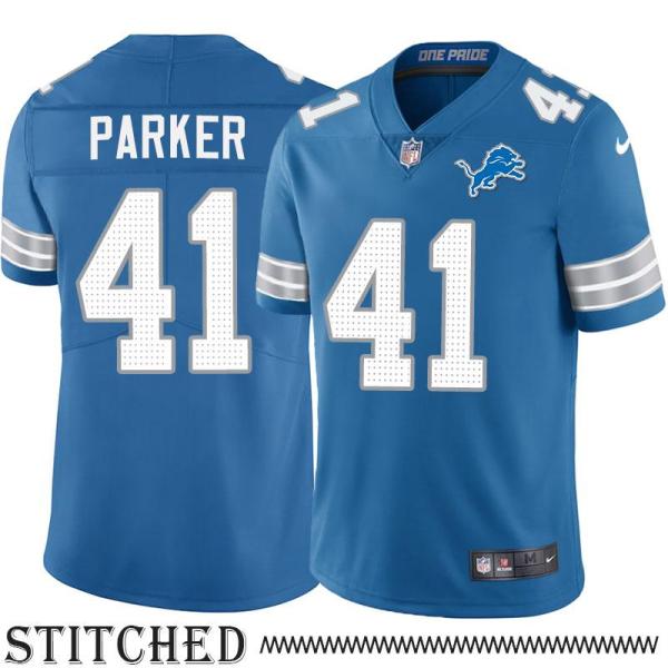 Detroit Lions #41 AJ Parker Blue Home Jersey