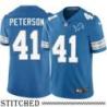 Detroit Lions #41 Will Peterson Blue Home Jersey