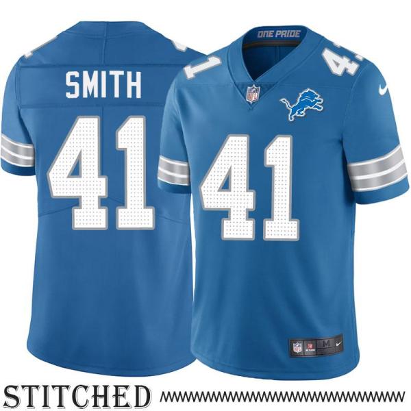 Detroit Lions #41 Ricky Smith Blue Home Jersey