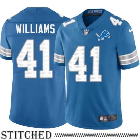Detroit Lions #41 Jonathan Williams Blue Home Jersey