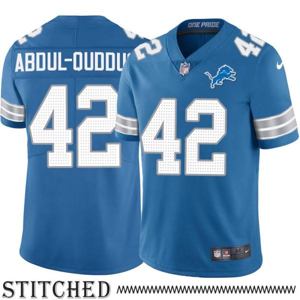 Detroit Lions #42 Isa Abdul-Quddus Blue Home Jersey