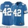 Detroit Lions #42 Michael Brim Blue Home Jersey