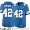 Detroit Lions #42 Marv Brown Blue Home Jersey