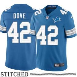 Detroit Lions #42 Bob Dove Blue Home Jersey