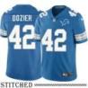 Detroit Lions #42 D.J. Dozier Blue Home Jersey