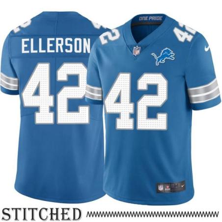 Detroit Lions #42 Gary Ellerson Blue Home Jersey