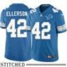 Detroit Lions #42 Gary Ellerson Blue Home Jersey