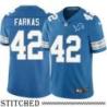 Detroit Lions #42 Andy Farkas Blue Home Jersey