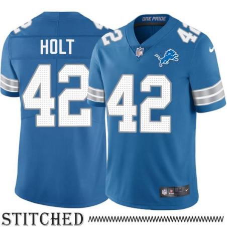 Detroit Lions #42 Terrence Holt Blue Home Jersey