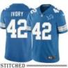 Detroit Lions #42 Bob Ivory Blue Home Jersey