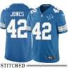 Detroit Lions #42 Jim Jones Blue Home Jersey