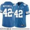 Detroit Lions #42 Buster Mitchell Blue Home Jersey
