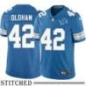 Detroit Lions #42 Chris Oldham Blue Home Jersey