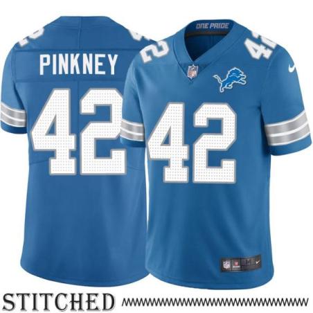 Detroit Lions #42 Reggie Pinkney Blue Home Jersey