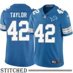 Detroit Lions #42 Altie Taylor Blue Home Jersey