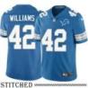 Detroit Lions #42 Jack Williams Blue Home Jersey