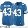 Detroit Lions #43 Rashod Berry Blue Home Jersey