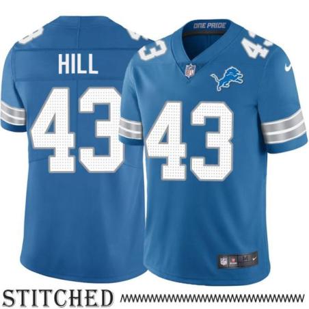 Detroit Lions #43 Jimmy Hill Blue Home Jersey