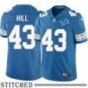 Detroit Lions #43 Jimmy Hill Blue Home Jersey