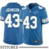 Detroit Lions #43 Isaiah Johnson Blue Home Jersey