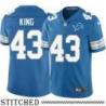 Detroit Lions #43 Eric King Blue Home Jersey