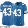 Detroit Lions #43 Jake McQuaide Blue Home Jersey