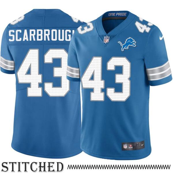 Detroit Lions #43 Bo Scarbrough Blue Home Jersey