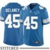Detroit Lions #45 Jeff Delaney Blue Home Jersey