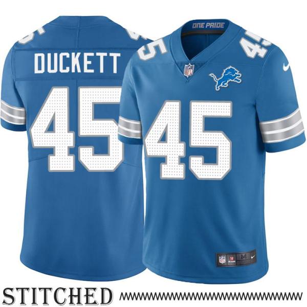 Detroit Lions #45 T.J. Duckett Blue Home Jersey