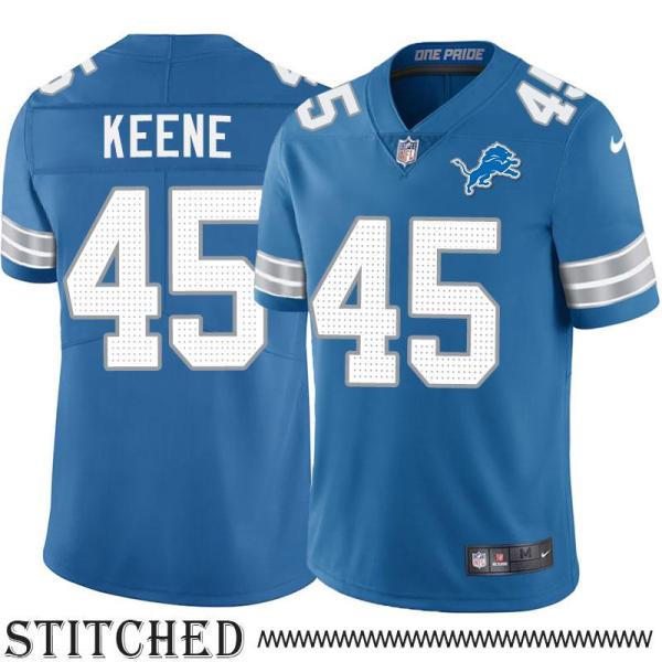 Detroit Lions #45 Bob Keene Blue Home Jersey