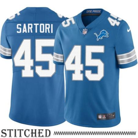 Detroit Lions #45 Larry Sartori Blue Home Jersey