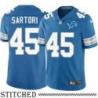 Detroit Lions #45 Larry Sartori Blue Home Jersey