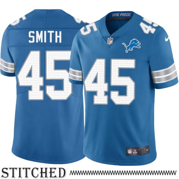 Detroit Lions #45 Ed Smith Blue Home Jersey