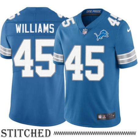 Detroit Lions #45 Bobby Williams Blue Home Jersey