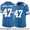 Detroit Lions #47 John Burleson Blue Home Jersey