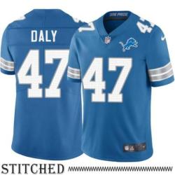 Detroit Lions #47 Scott Daly Blue Home Jersey