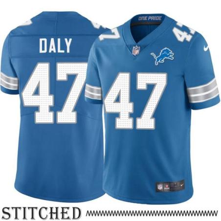 Detroit Lions #47 Scott Daly Blue Home Jersey