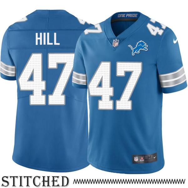 Detroit Lions #47 Rod Hill Blue Home Jersey