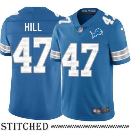 Detroit Lions #47 Rod Hill Blue Home Jersey